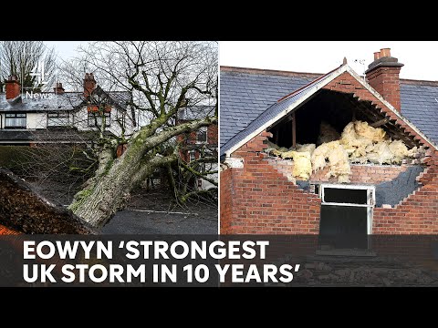 Storm Éowyn: Thousands without power after ‘strongest storm in 10 years’
