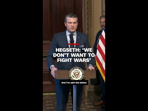 ‘We don’t want to fight wars’: Hegseth sends message after being sworn in