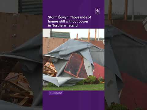 Storm Éowyn: Thousands of homes still without power in Northern Ireland