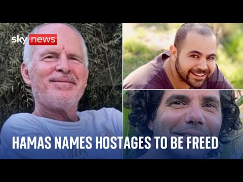 Hamas names three Israeli hostages it says will be released on Saturday