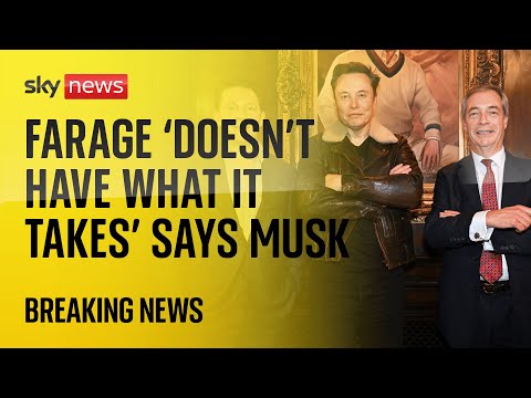 Elon Musk says Reform UK needs a new leader as ‘Farage doesn’t have what it takes’