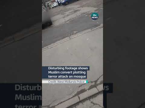Disturbing footage shows Muslim convert plotting terror attack on mosque.