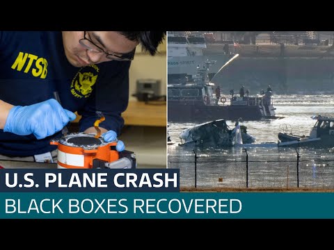 Investigators recover black boxes from plane which collided with helicopter | ITV News