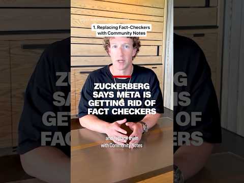 Zuckerberg says Meta is getting rid of fact checkers