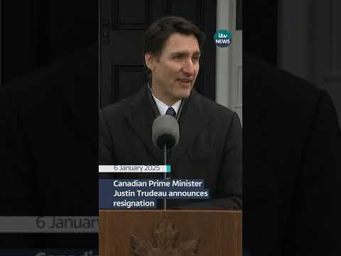 Canadian Prime MinisterJustin Trudeau announces resignation #itvnews #shorts #canada