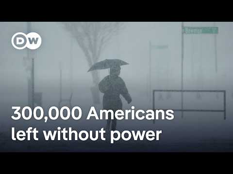 Hundreds of thousands left without power as winter storm heads through eastern US | DW News