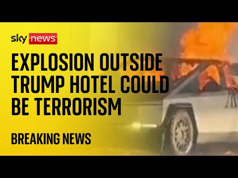 Las Vegas: Tesla cybertruck explosion outside Trump hotel could be terror attack
