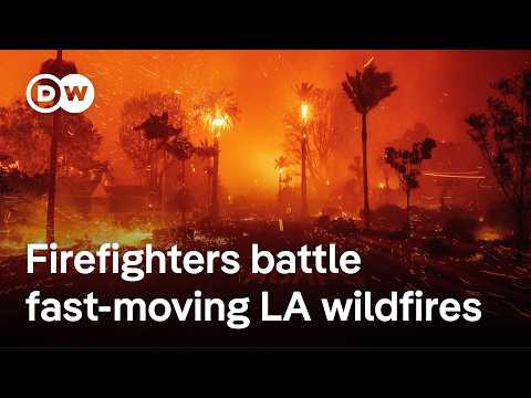 Wildfires burn through Los Angeles’ upper-class Pacific Palisades enclave | DW News