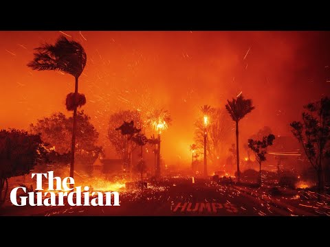 ‘There’s nothing left’: fast-moving wildfires sweep through southern California
