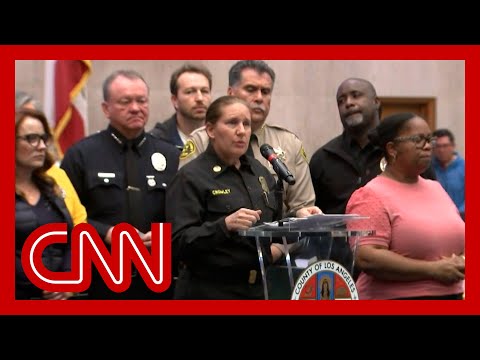 Officials give update on fires tearing though LA area