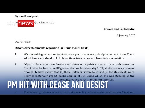 Truss sends ‘cease and desist’ letter to Starmer over claim she ‘crashed the economy’