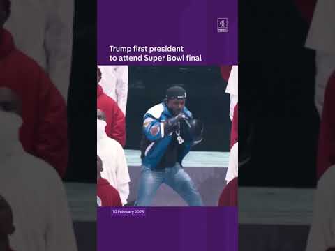 Trump first president to attend Super Bowl final