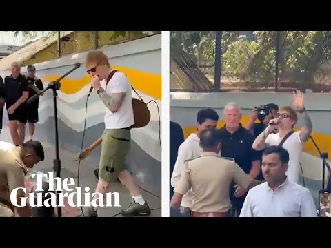 Police in India pull the plug on Ed Sheeran’s impromptu street concert