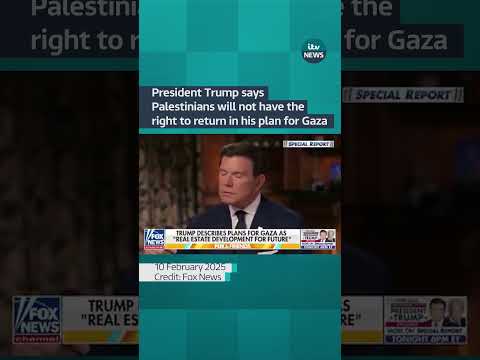 President Trump says Palestinians will not have the right to return in his plan for Gaza  #itvnews