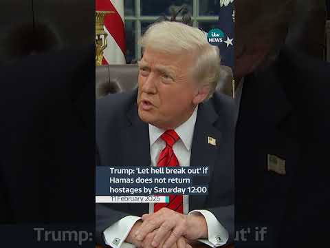 Trump warns ‘all hell is going to break out’ if hostages are not returned by Hamas #shorts #itvnews