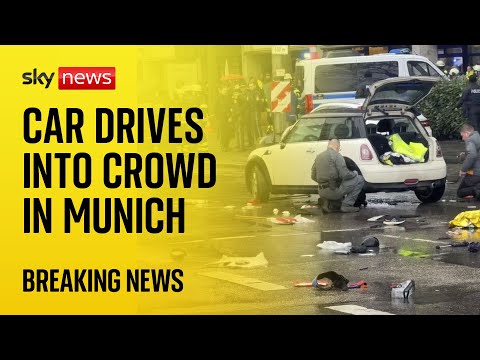 ‘Major police operation’ after driver rams into crowd in Munich