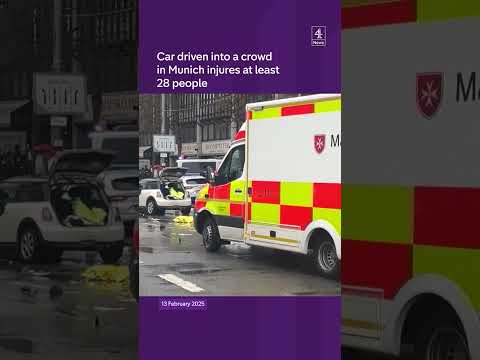 Car driven into crowd in Munich