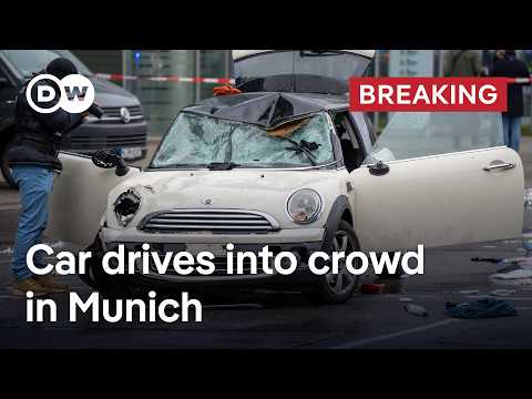 Car plows into crowd on strike in suspected terror attack in Munich | DW News