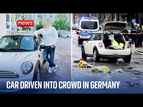 Asylum seeker arrested after car driven into Munich crowd in ‘suspected attack’