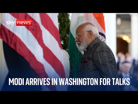 Indian PM Modi arrives at the White House for talks