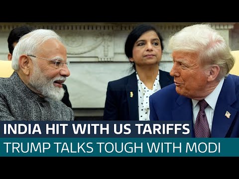 Donald Trump meets Narendra Modi: US President announces tariffs on India | ITV News