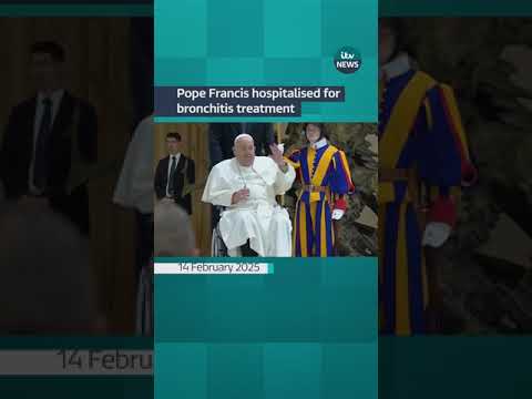 Pope Francis has been hospitalised to treat bronchitis and undergo some diagnostic tests #itvnews