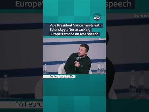 Vice President Vance meets with Zelenskyy after attacking Europe’s stance on free speech