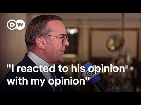 “The US will do less and we have to do more” German Defense Minister Pistorius | DW News