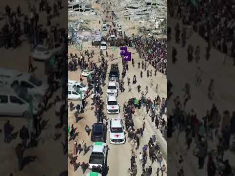 Three Israeli hostages and hundreds of Palestinians released