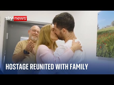 Israeli hostage reunited with wife and parents following release from Hamas in Gaza