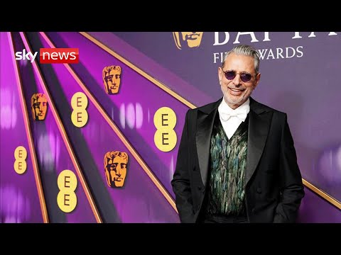 Hollywood stars arriving for film BAFTAs | Sky News coverage