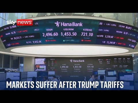 Asian stock markets slump following Trump’s US tariffs