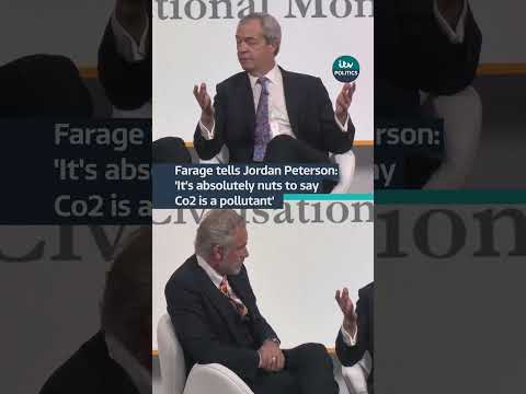 Nigel Farage tells Jordan Peterson it is ‘nuts to say Co2 is a pollutant’ | ITV News