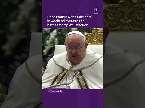 Pope cancels events while in hospital