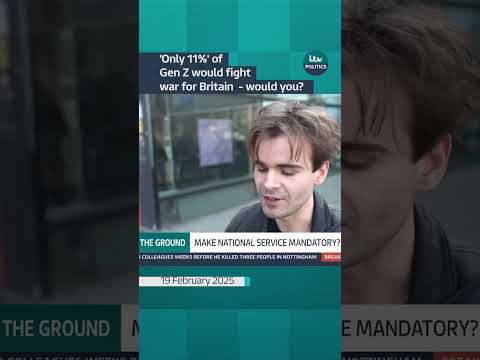 Only 11% of British Gen Z would fight for UK – would you? | ITV News