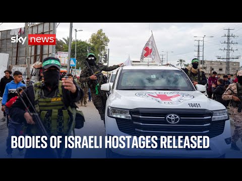 Hamas release the bodies of four Israeli hostages in exchange for Palestinian prisoners