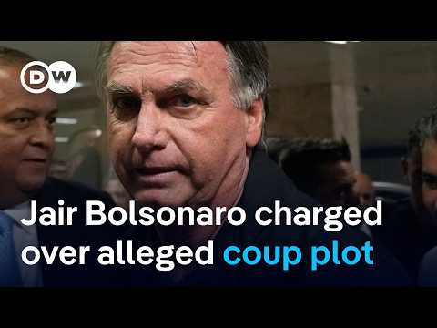 Ex-President Bolsonaro charged over alleged far-right coup to seize power in Brazil | DW News