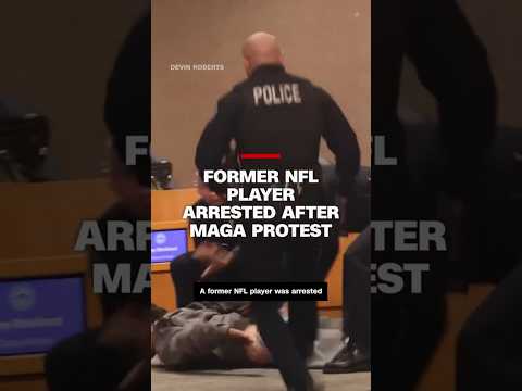 Former NFL player arrested after protesting MAGA plaque