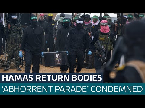 Hamas condemned for ‘abhorrent’ handover of bodies of four Israeli hostages | ITV News