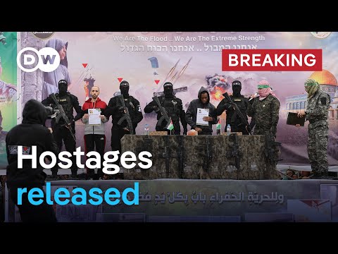 Last hostage release of first phase of Israel-Hamas ceasefire begins | DW News