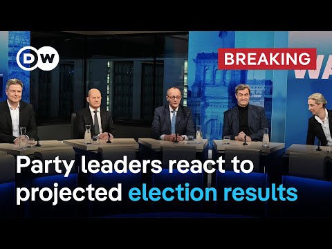 Germany’s party leaders answer questions after projected election results | DW News