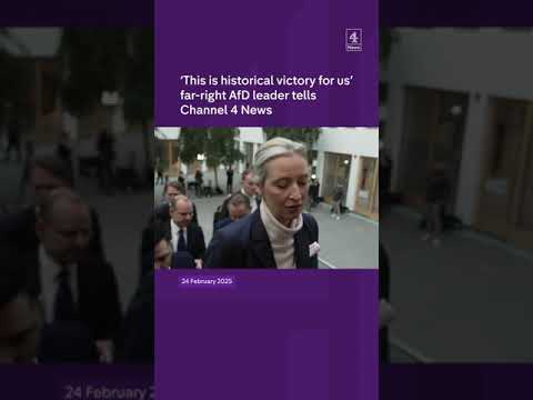 ‘This is a historical victory for us’far-right AfD leader tells Channel 4 News