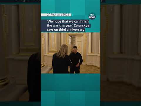 ‘We hope that we can finish the war this year,’ says Zelenskyy #itvnews #ukraine #russia