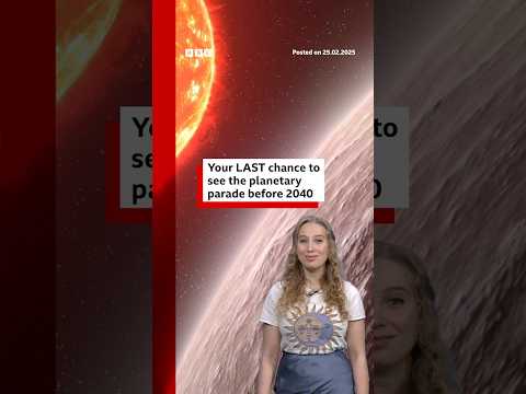 All seven planets will be visible simultaneously for the last time until 2040. #BBCNews