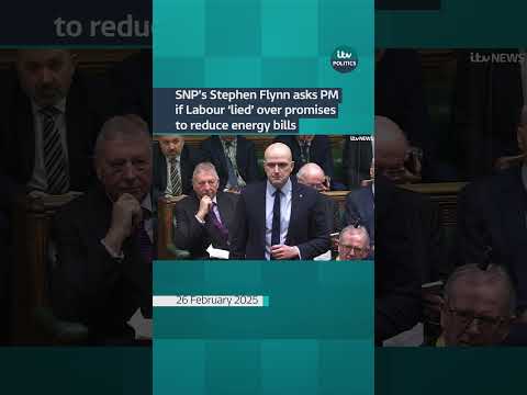 SNP’s Stephen Flynn asks PM if Labour ‘lied’ over promises to reduce energy bills #itvnews #PMQs