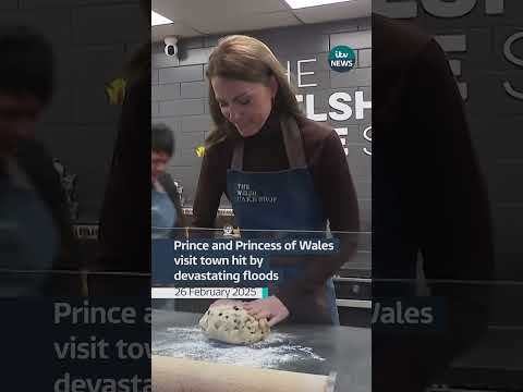 Prince and Princess of Wales visit town hit by devastating floods #itvnews #royals #royalfamily