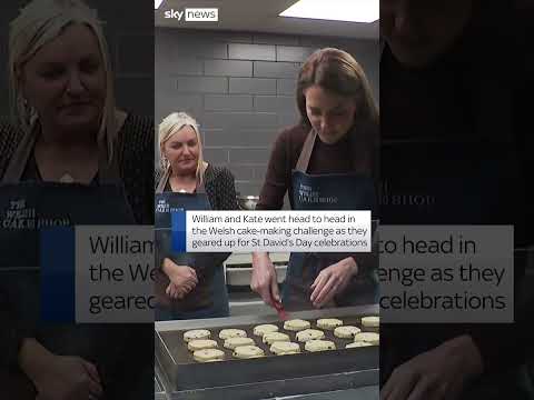 Prince William and Kate make Welsh cakes during visit to flood-hit areas in South Wales