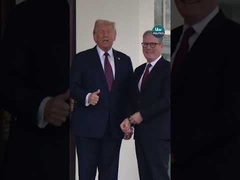 Donald Trump greets UK PM Keir Starmer at White House | ITV News