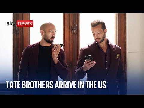 Live | Andrew Tate and brother arrive in Florida