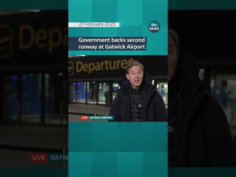 Government backs second runway at Gatwick airport #itvnews